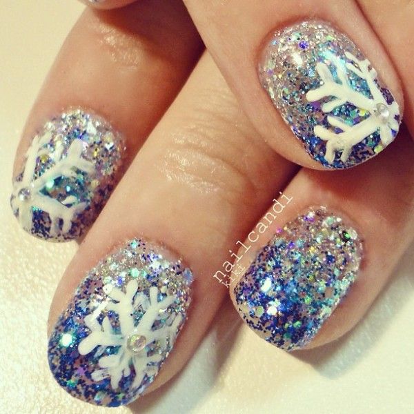 20 Cool Snowflake Nail Art Designs Hative